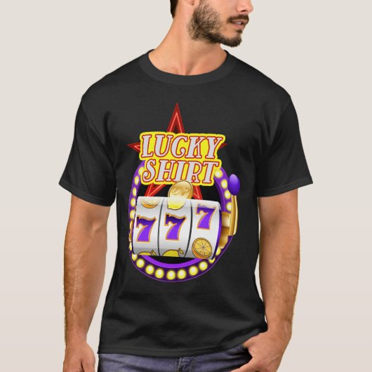 T-shirt Funny Casino Slot Machine Jackt Lucky  (Devant)