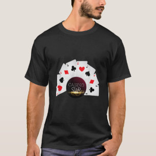 T-shirt Funny Casino Star Poker Cartes Aces Tee Pour Les J
