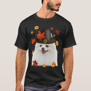 T-shirt Funny Casquette Pèlerin de Chien Poméranie Happy M