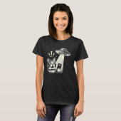 T-shirt Funny Cat Alien UFO Encounter Sci-Fi (Devant entier)