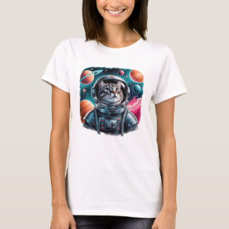 T-shirt Funny Cat Astronaut In Space