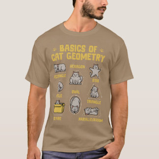 T-shirt Funny Cat Basics Cat Geometry Matheacher Cat Owner