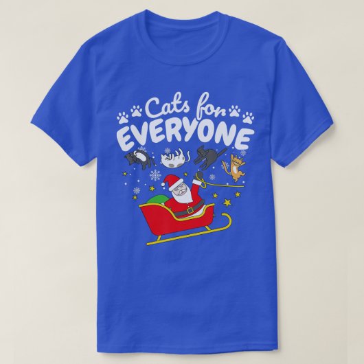T-shirt Funny Cat Christmas Cats for Everyone  (Design devant)