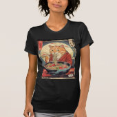 T-shirt Funny cat Eating Ramen Japanese for cat lovers (Devant)