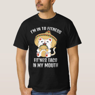 T-shirt Funny Cat Fitness Taco I My Mouth
