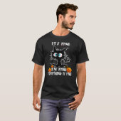 T-shirt Funny Cat Halloween, It's Fine I'm Fine Everything (Devant entier)