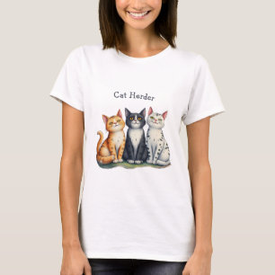 T-shirt Funny Cat Herder pour l'Amoureux des chats