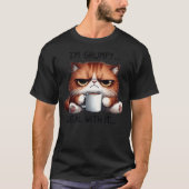 T-shirt funny cat i'm grumpy deal with it (Devant)