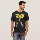 T-shirt Funny Cat Meow Wars (Devant entier)