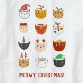 T-Shirt Funny Cat Meowy Noël