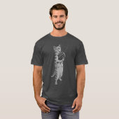 T-shirt Funny Cat Playing Bagpipes (Devant entier)