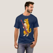 T-shirt Funny Cat Playing Bassoon Cool Animal Lover (Devant entier)