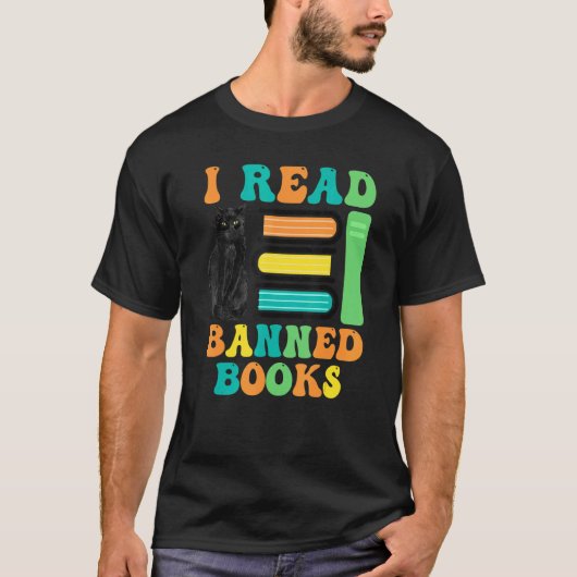T-shirt Funny Cat Reader I Read Banned Books For men and W (Devant)