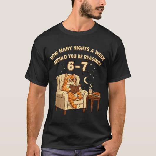 T-shirt Funny Cat Reading 6-7 Meme Englieacher Book Lover (Devant)