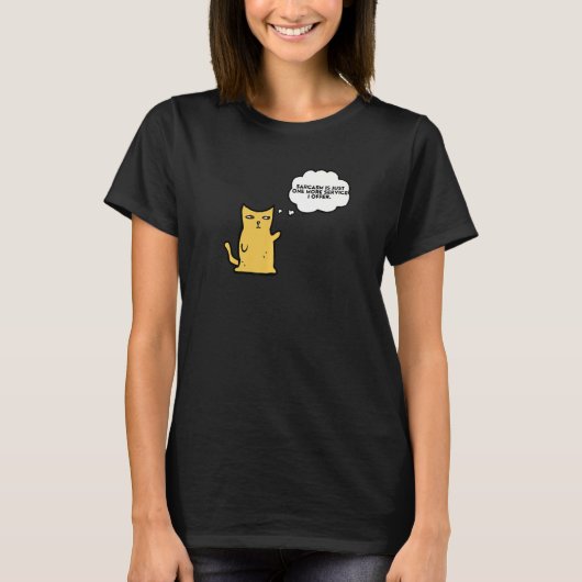 T-shirt Funny Cat Sarcasm Est Juste Un Service De Plus Que (Devant)