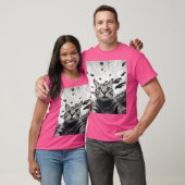 T-shirt Funny Cat Selfie Ufo (Unisexe)