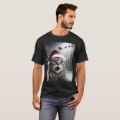 T-shirt Funny Cat Selfie With Santa Claus Christmas Men Wo (Devant entier)