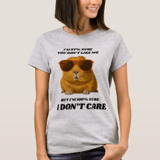 T-shirt Funny Cat Shirt for Woman -  Sassy "I Don't Care"