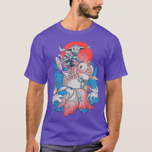 T-shirt Funny Cats chat japonais Samurai Cat japonais Art