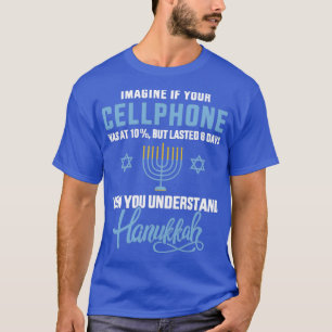 T-shirt Funny cellulaire 8 jours comprendre Hanoukka juive