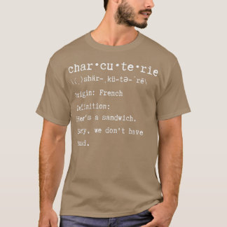 T-shirt Funny Charcuterie Board Humour de l'amoureux de la