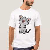T-shirt Funny Chat américain shorthair mignon chaton heure (Devant)