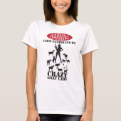 T-shirt FUNNY CHAT | Ferme Avertissement Patrolled Crazy G (Devant)