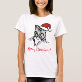 T-shirt Funny Chat Joyeux Noël personnalisable (Devant)