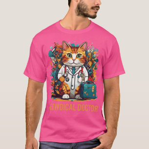 T-shirt Funny Chat Médecin Médecin Soins Médicales Design