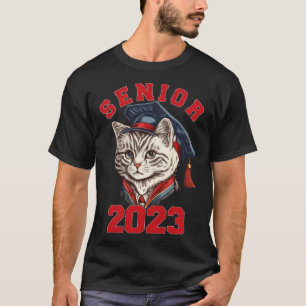 T-shirt Funny Chat Senior 2023 Classe de Graduation de 202