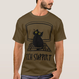 T-shirt Funny Chat sur support informatique