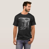 T-shirt Funny Chat Surfing Selfie avec l'Alien géant d'ovn (Devant entier)