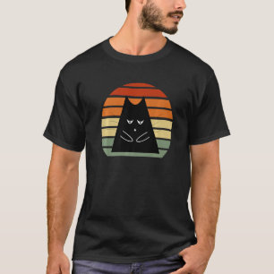 T-shirt Funny Chat Vintage Kitty Drôle Design Graphique Po