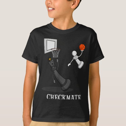 T-shirt Funny Checkmate Chess Basketball Game Board King P (Devant)