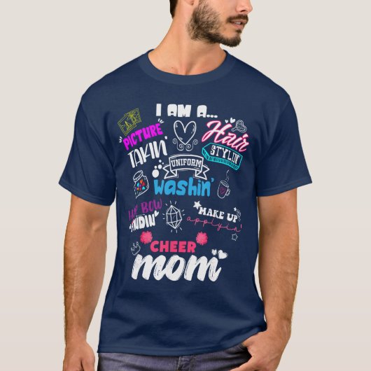 T-shirt Funny Cheerleading Mom for Cheer Moms Cheer Squad (Devant)