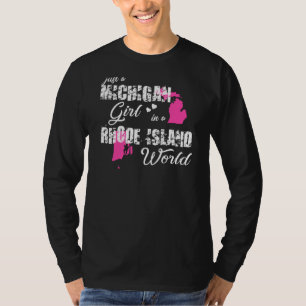 T-shirt Funny Chemises Michigan Juste Une Fille Du Michiga