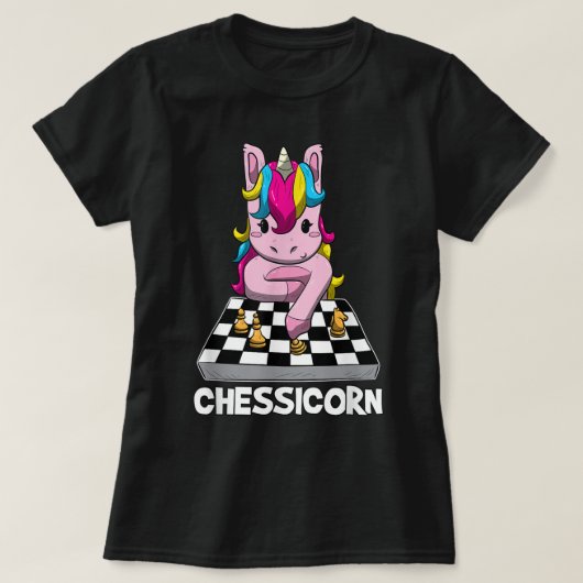 T-shirt Funny Chessicorn Unicorn Chess Design (Design devant)