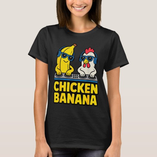 T-shirt Funny Chicken Banana (Devant)
