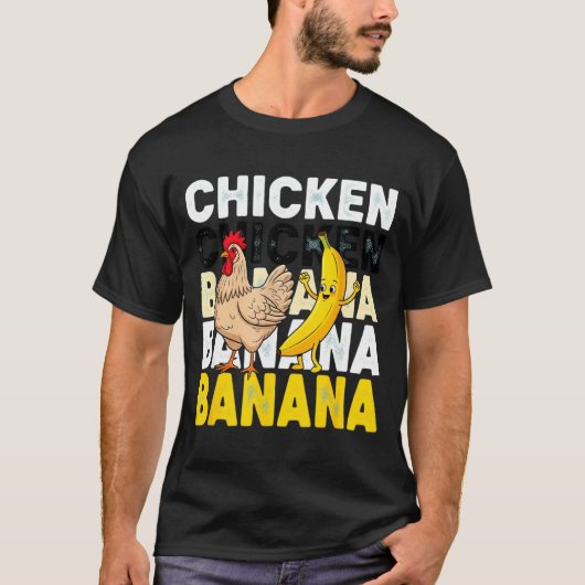 T-shirt Funny Chicken Banana Dance Meme For Kids & Adu (Devant)
