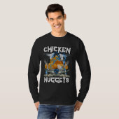 T-shirt Funny Chicken Nugget Bootleg Hardcore Flames mème (Devant entier)