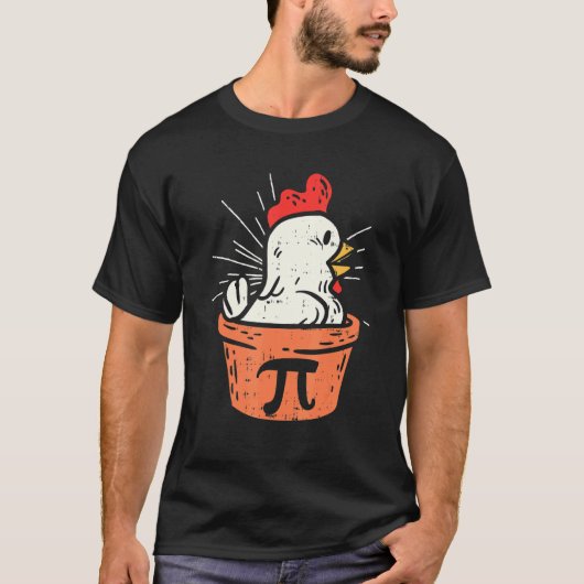 T-shirt Funny Chicken Pot Pi  Day Pie Math  Geek  3 14 (Devant)