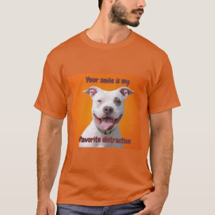 T-Shirt Funny Chien Imprimer Votre Sourire est mon