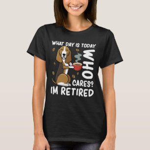 T-shirt Funny Chien Quel jour est-ce aujourd'hui qui s'inq