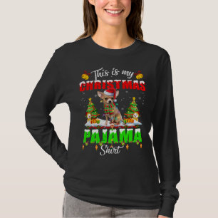 T-shirt Funny Chihuahua Noël Pyjama Santa Hat Noël
