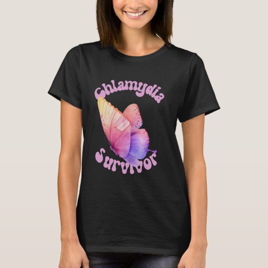 T-shirt Funny Chlamydia Survivor mème graphique (Devant)