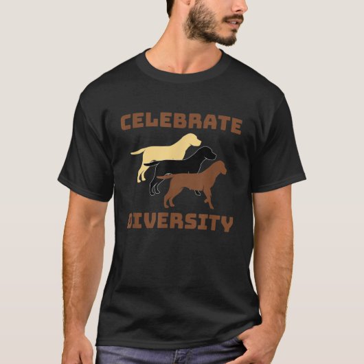T-shirt Funny Chocolate Lab Laboratoire jaune Black Lab Am (Devant)