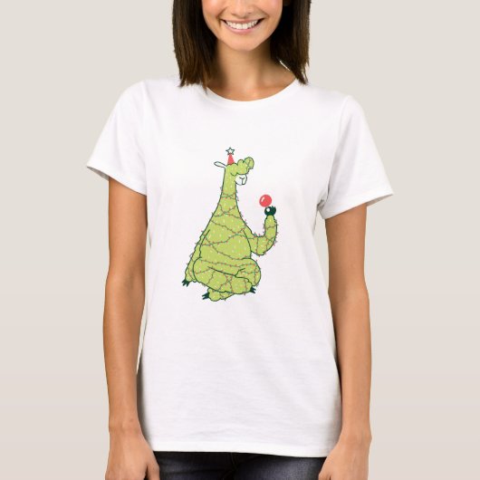 T-shirt Funny Christmas Alpaca (Devant)