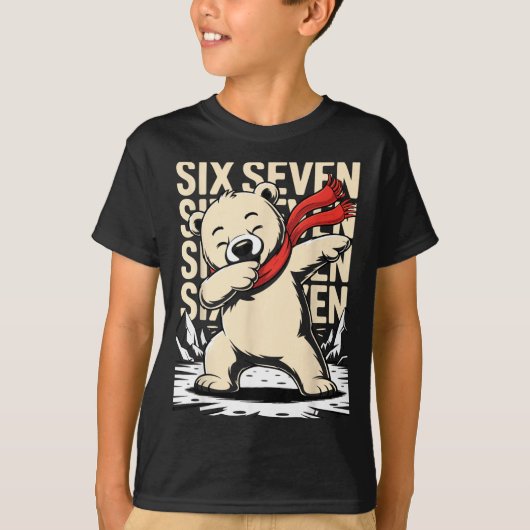 T-shirt Funny Christmas Bear Dabbing Xmas Dab Six Seven 67 (Devant)