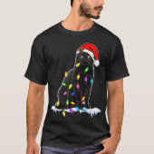 T-shirt Funny Christmas Black Cat Design (Devant)