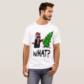T-shirt Funny Christmas Cat Tree Design (Devant entier)